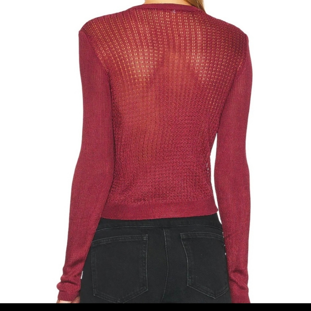 Free People H20 Crew Pullover in Raw Garnet Size Large - Picture 7 of 10